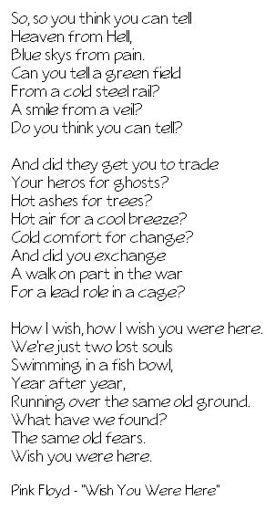 wish you were here traduction|wish you were here lyric.